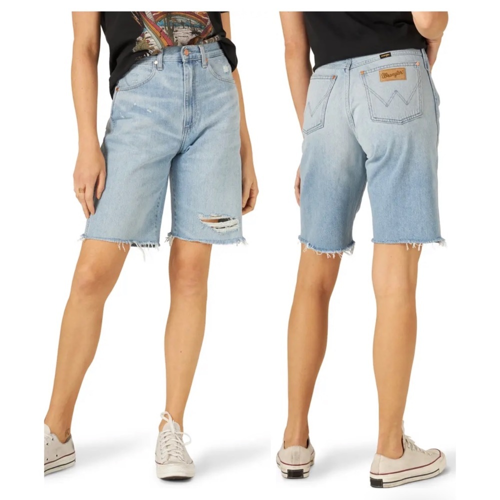 Wrangler festival high waist cut off jeans shorts NWT 26 - Picture 3 of 11